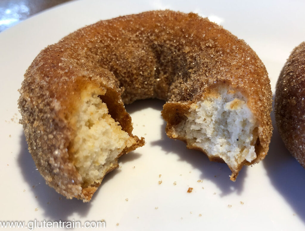 A partially eaten donut