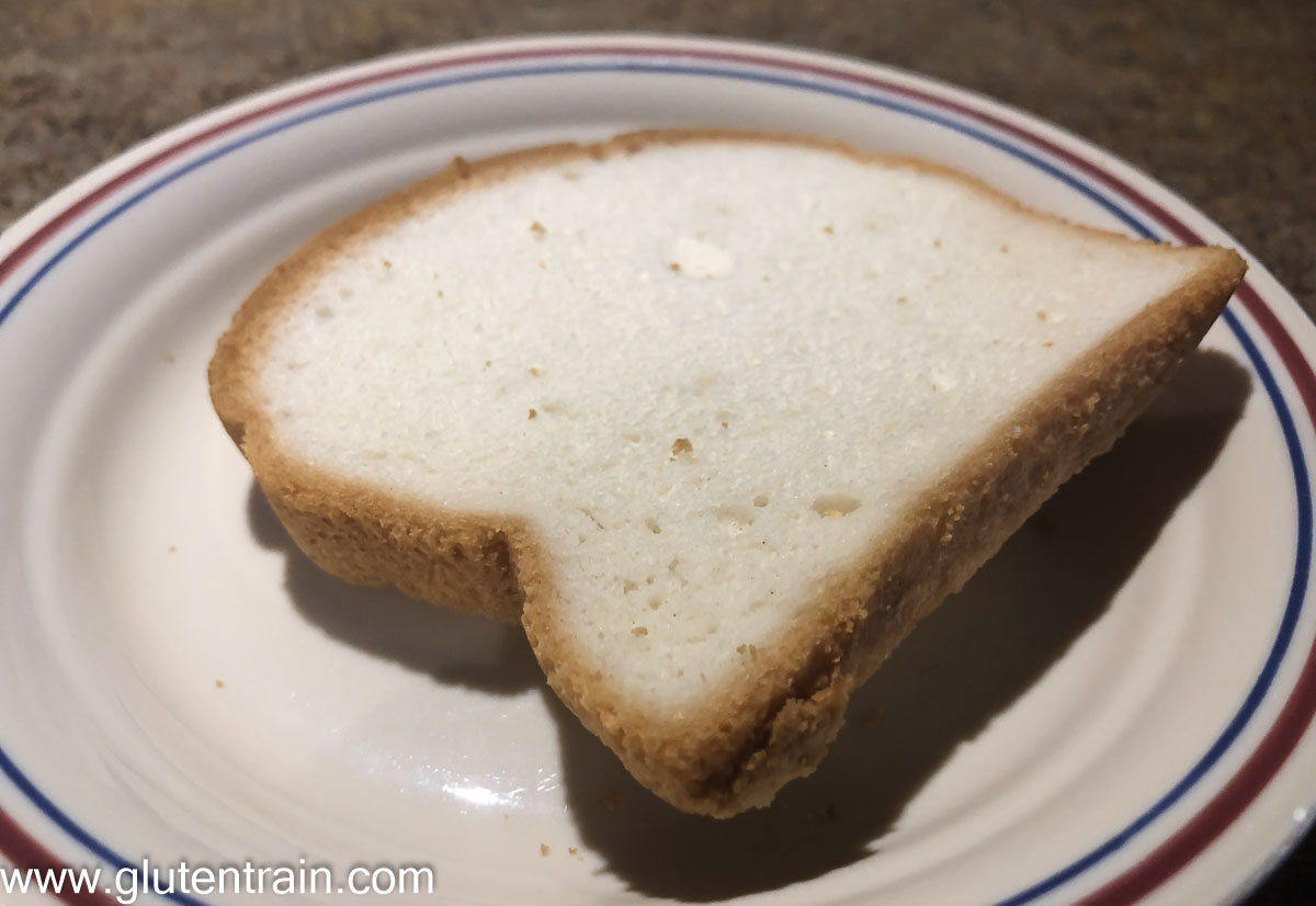 Slice of bread on a plate